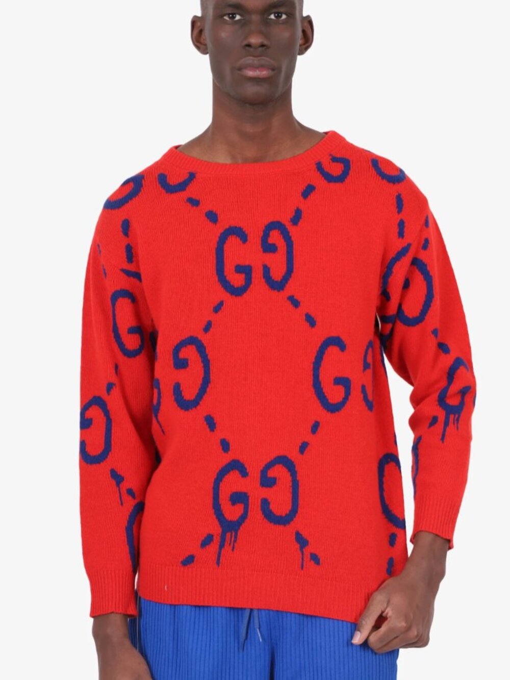 Gucci GG Pattern Wool Sweater Size Medium